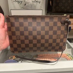 LOUIS VUITTON Damien Ebene Neverfull MM Pochette🤎